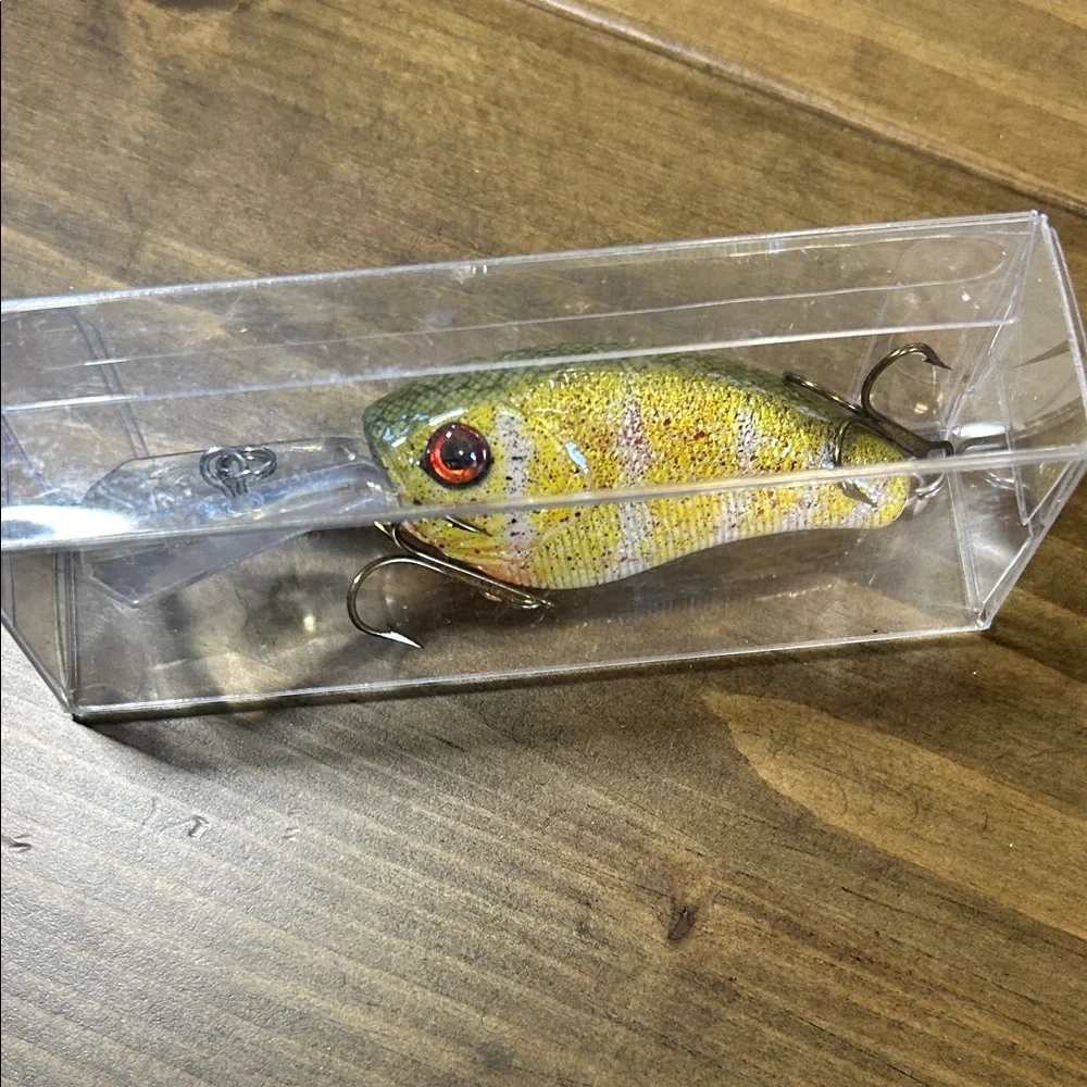 Yellow Fishing Lure with Red Accents